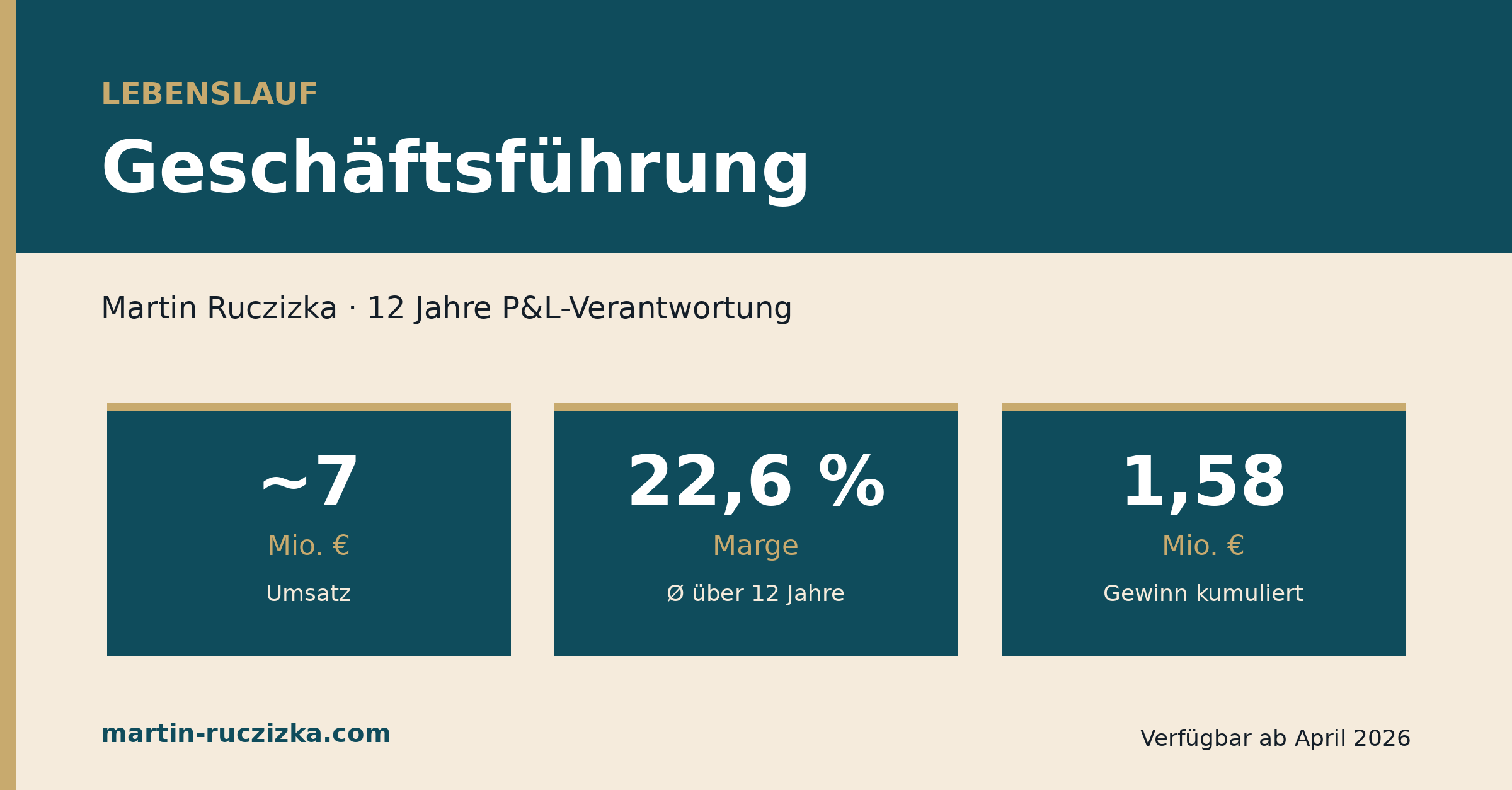 CV · Geschäftsführung — Martin Ruczizka